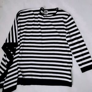 Black and White Striped Sweater